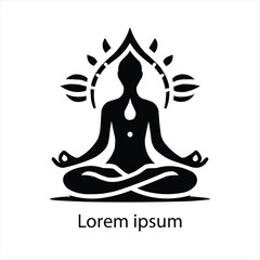 yoga logo design illustration for your company 
