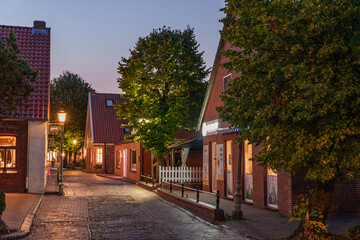 Obraz premium Der idyllische Ort Greetsiel an der Nordsee