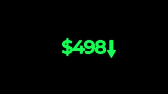  Decrease Money Animation, Earning 1000 Dollar