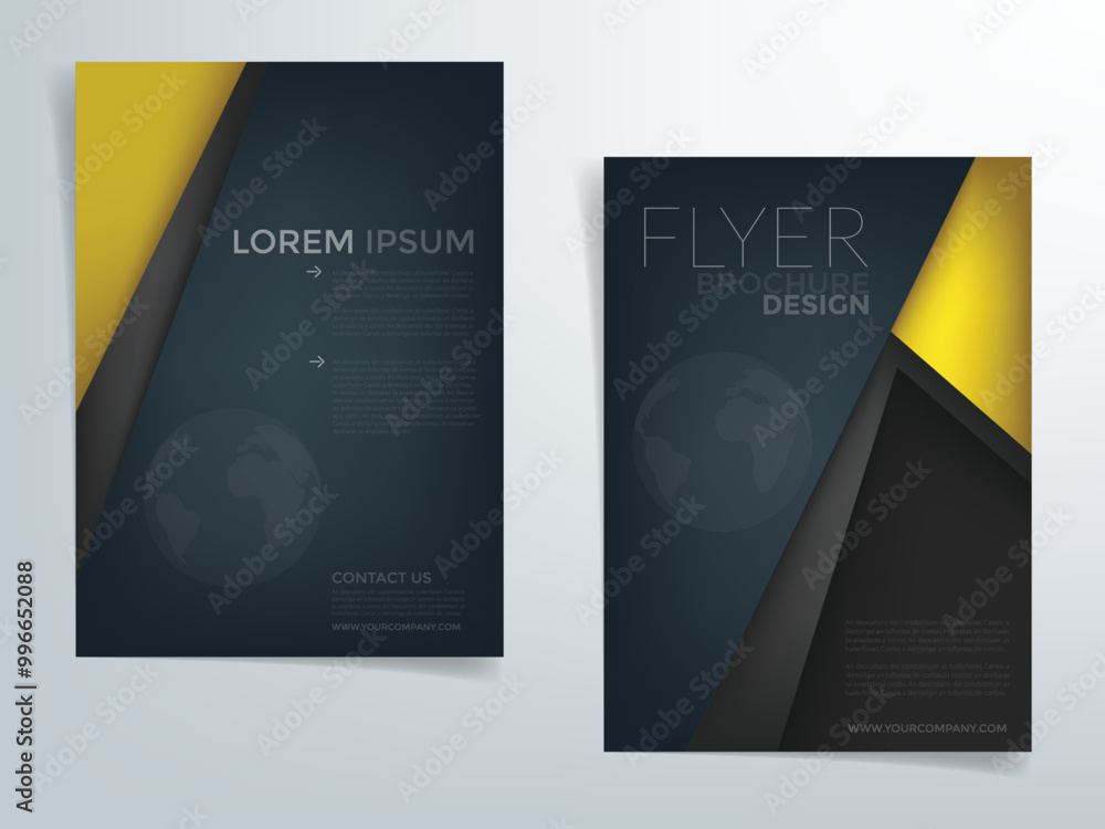 Fototapete Header flyer business brochure vector graphic with space for text and message design