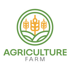 agriculture farm flat minimalist logo design