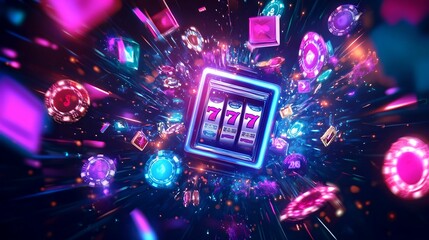 High-Energy Online Casino Gameplay Interface, excitement, players, gaming, vibrant