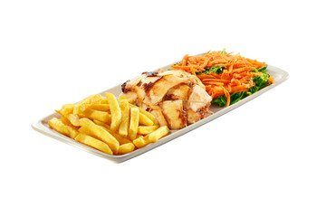 Turkish chicken doner with fries, Tavuk Döner