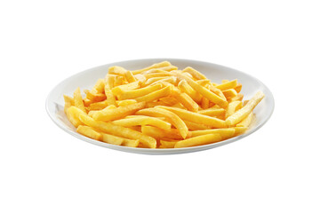 french fries on white background