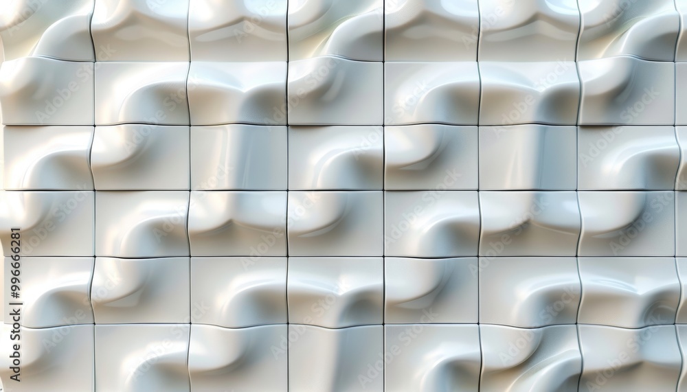 Fototapete abstract white textured wall with wavy patterns, perfect for modern design and architecture backgrou