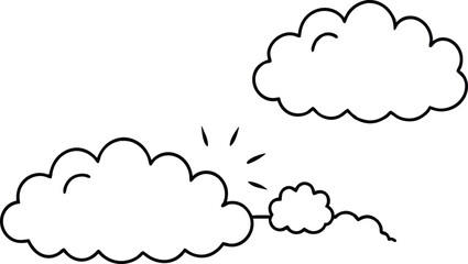 Sky and Cloud Vector Illustration for Kids Imaginative Coloring Fun
