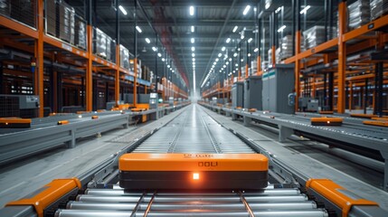 Automated Warehouse with Conveyor System Technology