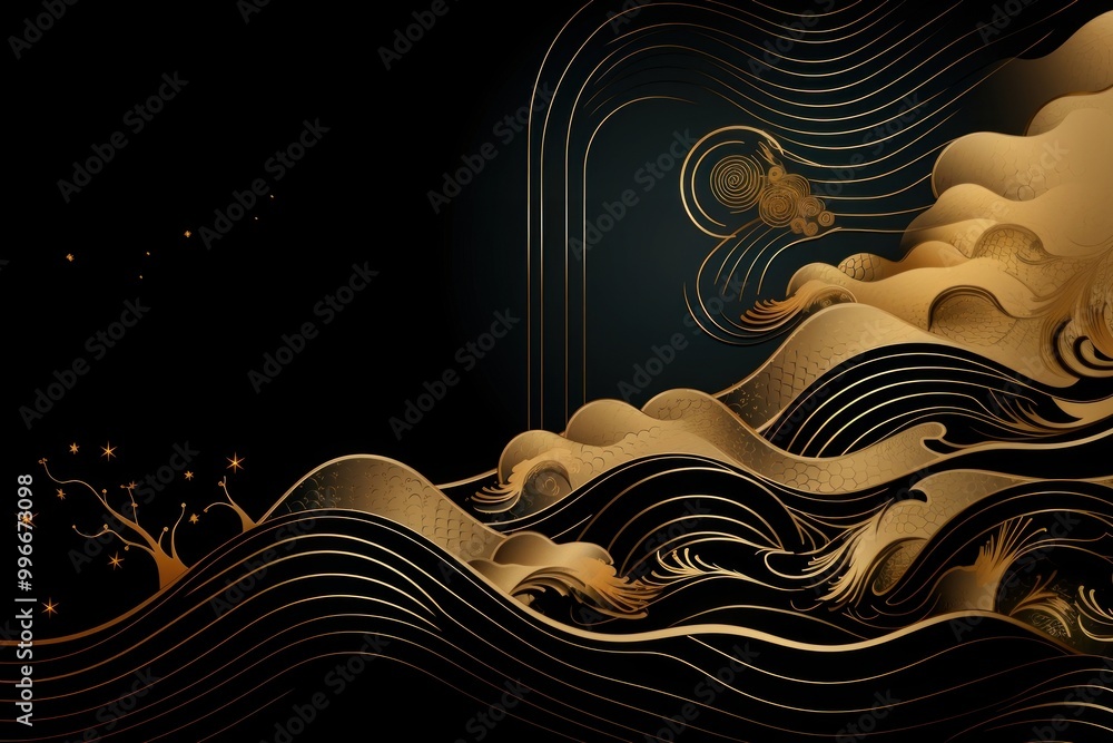 Poster abstract line pattern vector backgrounds abstract nature.