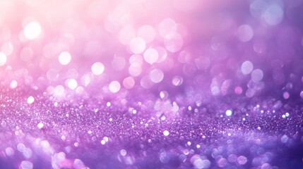 Abstract purple glitter with bokeh lights background.