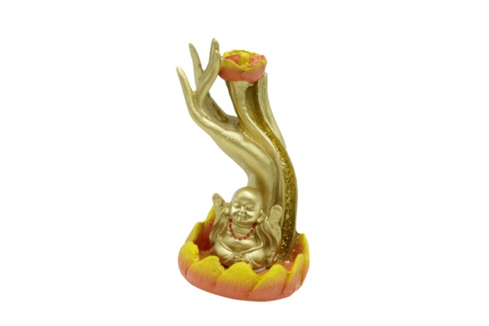 buda con loto con mano - Powered by Adobe