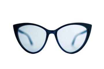 Cat-Eye Glasses on Clear Transparent Background HD Image for Use in Creative and Fashion Photography Projects