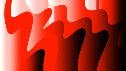 Futuristisches Design in rot mit Wellen 