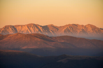 sunrise in mountains