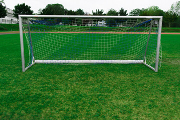 Fototapeta premium football soccer field with gates