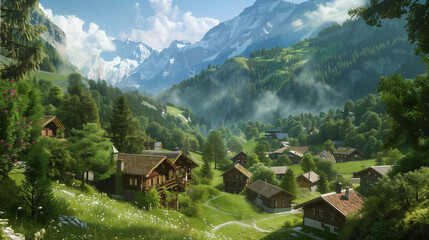 Fototapeta premium landscape in the austrian mountains