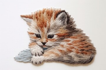 Cat hugging drawing animal mammal.