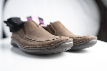 Men's shoes made of genuine leather.