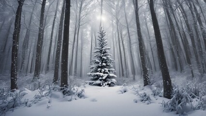 forest in the snow
