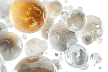 Celestial Bodies on Clear Transparent Background HD Image for Use in Creative and Astronomy Photography Projects