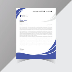 Letterhead Design Template. professional letterhead template design. Business style letterhead design. Illustration vector.