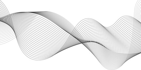 Fototapeta premium Abstract dynamic black color lines, waves. technology line stripe isolated science digital flowing black line, Modern white flowing wave lines and glowing moving lines. 