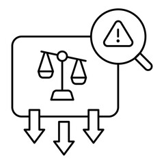 AI Bias Mitigation Icon. Representing AI Bias Reduction. System Fairness. Data Bias Adjustment. Model Bias Correction. Vector Editable icon.
