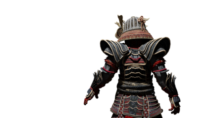 Samurai behind 4k png