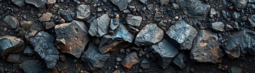A rocky area with a lot of rocks