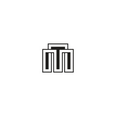 Alphabet letters Initials Monogram logo MT TM