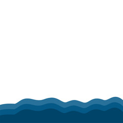 Flat Style Sea Water Waves