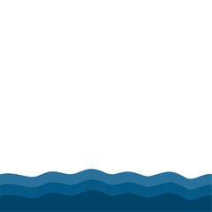 Flat Style Sea Water Waves