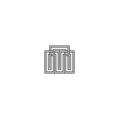 MT, TM, M AND T Abstract initial monogram letter alphabet logo design