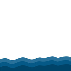 Flat Style Sea Water Waves