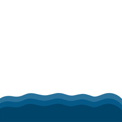 Flat Style Sea Water Waves
