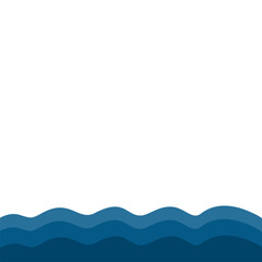Flat Style Sea Water Waves