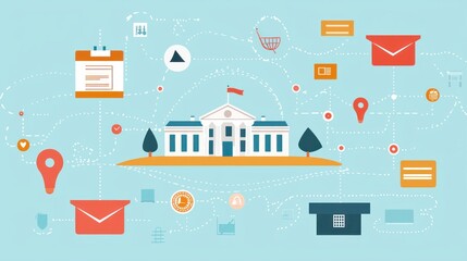 Obraz premium Infographic design illustrating steps to apply for scholarships, with icons and text.