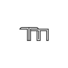 MT,MT initial based alphabet icon logo design