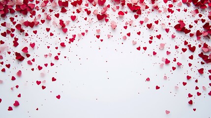 Obraz premium Bold Red Heart Brush Stroke - Expressive Love Art on White Background