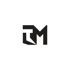 Fototapeta premium TM and MT letter logo design template