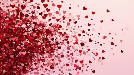 Bold Red Heart Brush Stroke - Expressive Love Art on White Background