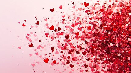 Bold Red Heart Brush Stroke - Expressive Love Art on White Background