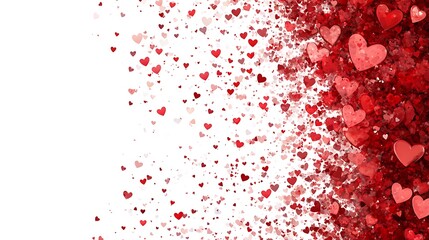 Bold Red Heart Brush Stroke - Expressive Love Art on White Background
