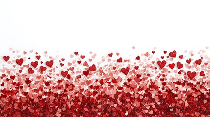 Bold Red Heart Brush Stroke - Expressive Love Art on White Background