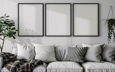 Picture Frame  Mockups Hanging on the Wall