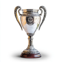champion cup on white background