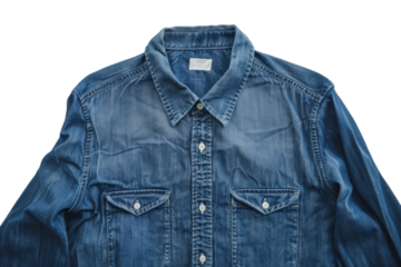 Chambray Shirt Isolated on Clear Transparent Background HD Ultra Resolution for Stock Photography and Fashion Design Needs