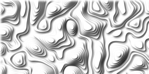 Abstract Topographic map with Geographic mountain relief. Multi layered paper art waves background & Metal plates concept. Vector Topographic canyon geometric texture with curved layers & beautiful 