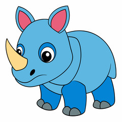 Fototapeta premium rhino cute