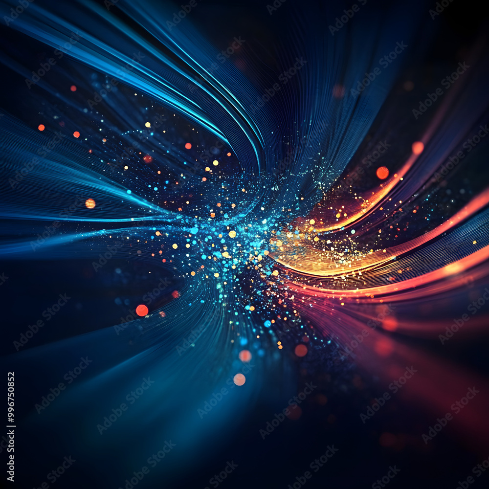 Poster abstract digital background. data universe illustration. ideal for depicting network abilities, tech
