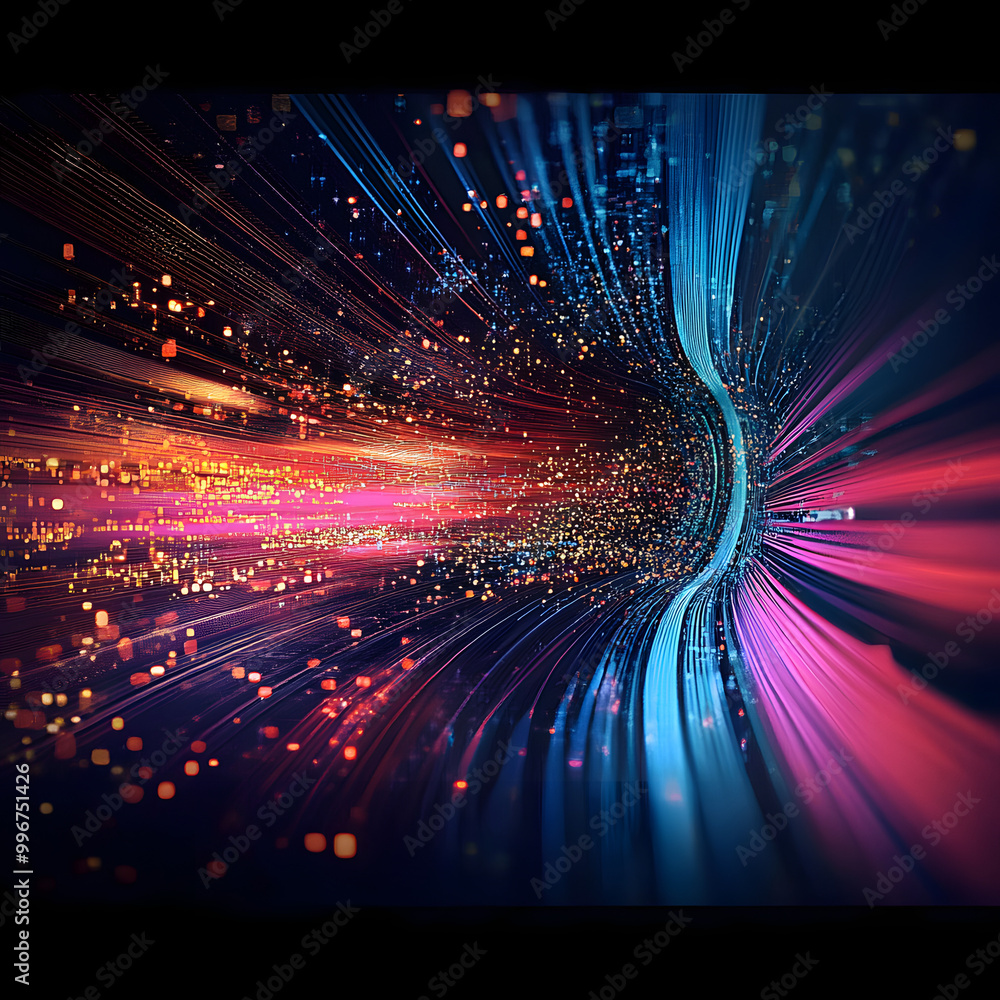 Poster abstract digital background. data universe illustration. ideal for depicting network abilities, tech